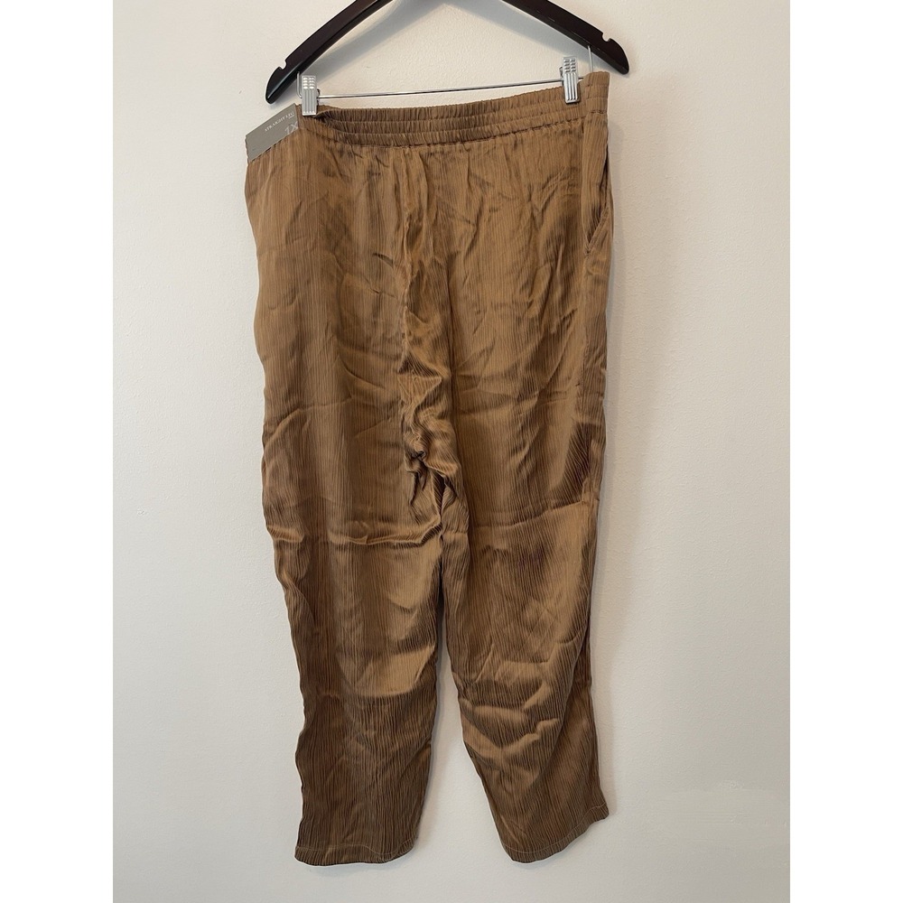Soft Surroundings 1X Cupro Straight Leg Pants Pull On Lightweight Silky Beach - Picture 4 of 11